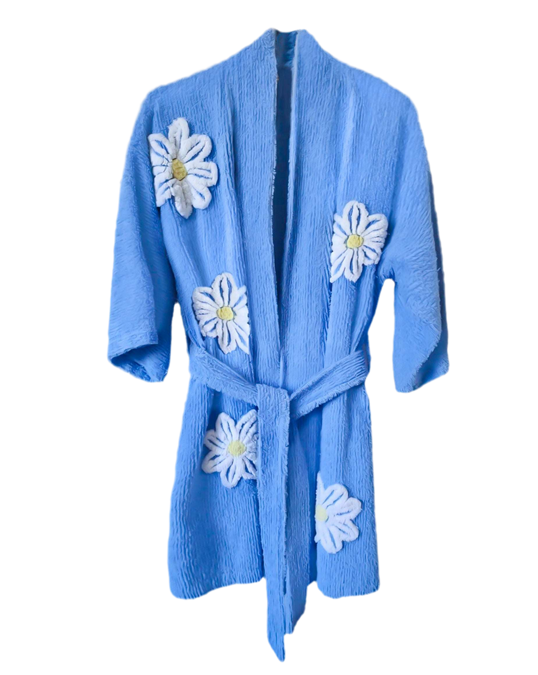 Falling Daisy Robe Kimono Style- Yellow Daisies