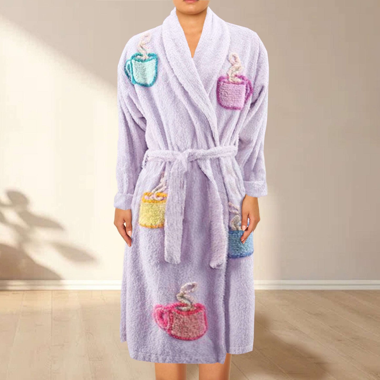 Coffee Talk Robe in Lilac