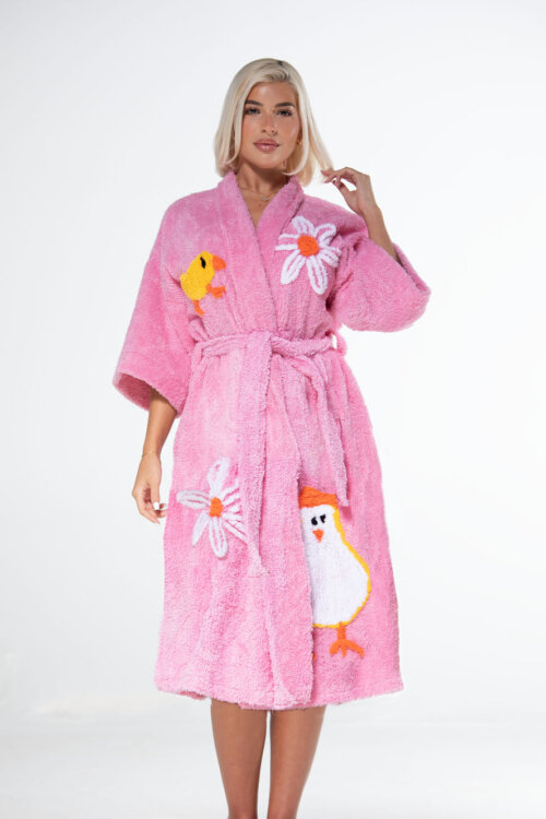 Pretty “Chicks Rule “chenille bath Robe 2025