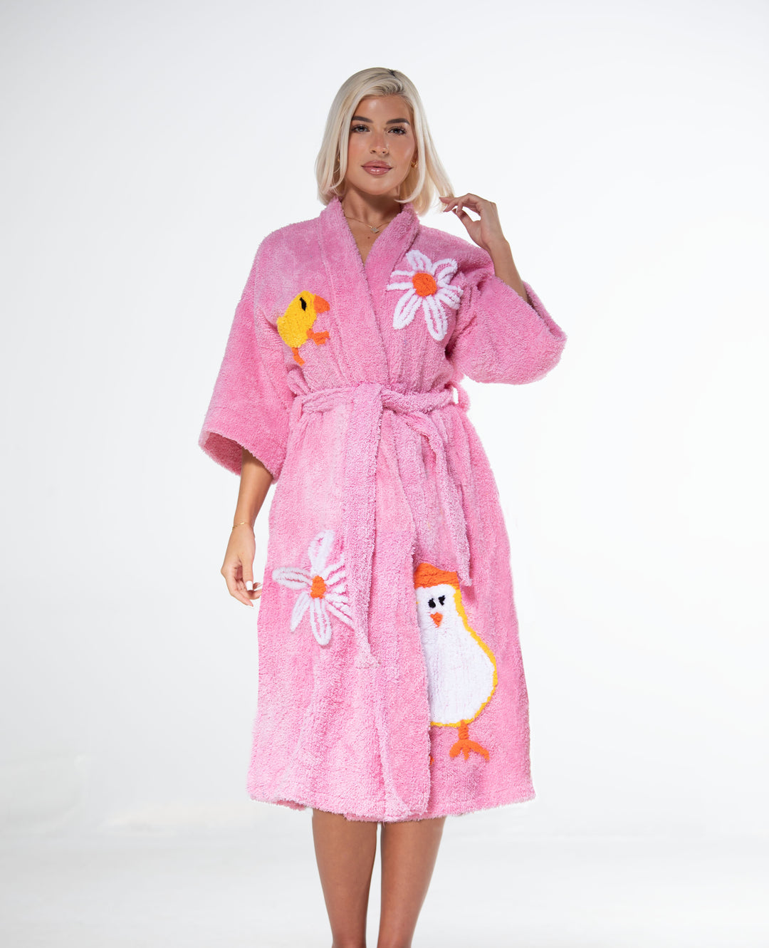 Pretty “Chicks Rule “chenille bath Robe 2025