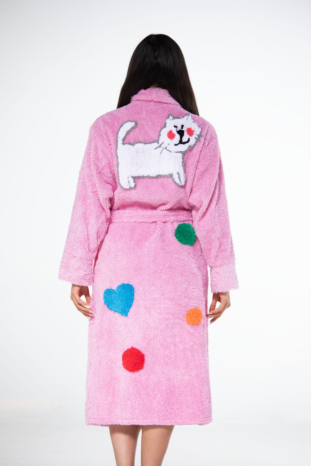 “Confetti Kitty “ Chenille Bathrobe