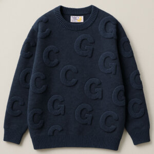 Dark Blue CG lettering sweater