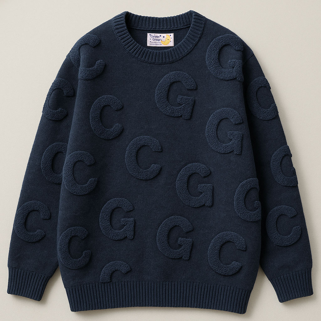 Dark Blue CG lettering sweater