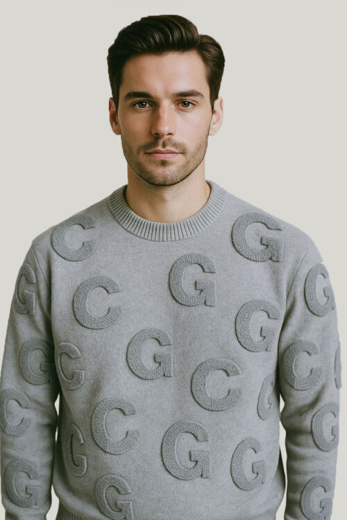 "Legacy" CG monogram sweater / gray