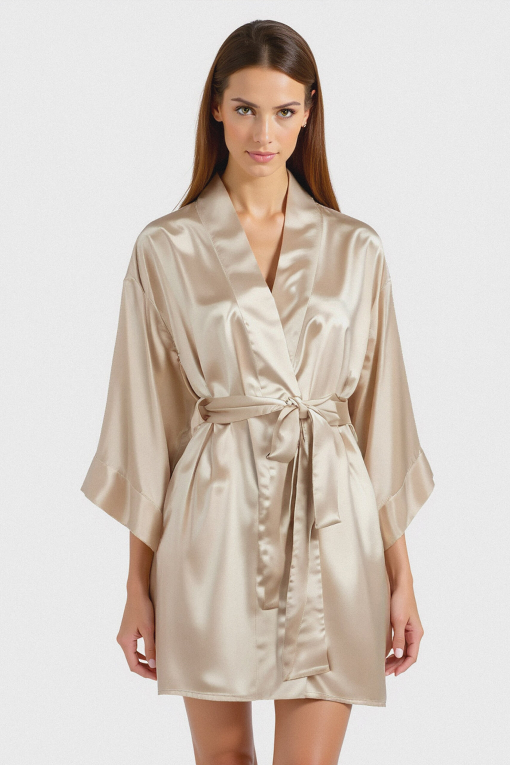 Queen kimono Silky Way Silk Kimono in cream by Canyon Group