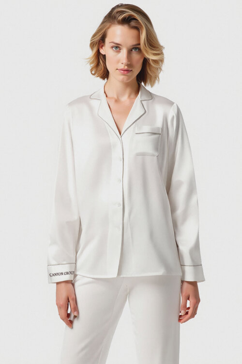“Milk ” Silky way Silk pajama set in ivory